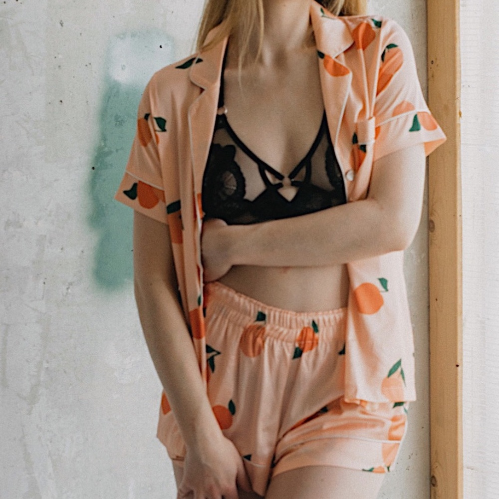Kilo Brava Satin Peach Pajama Set